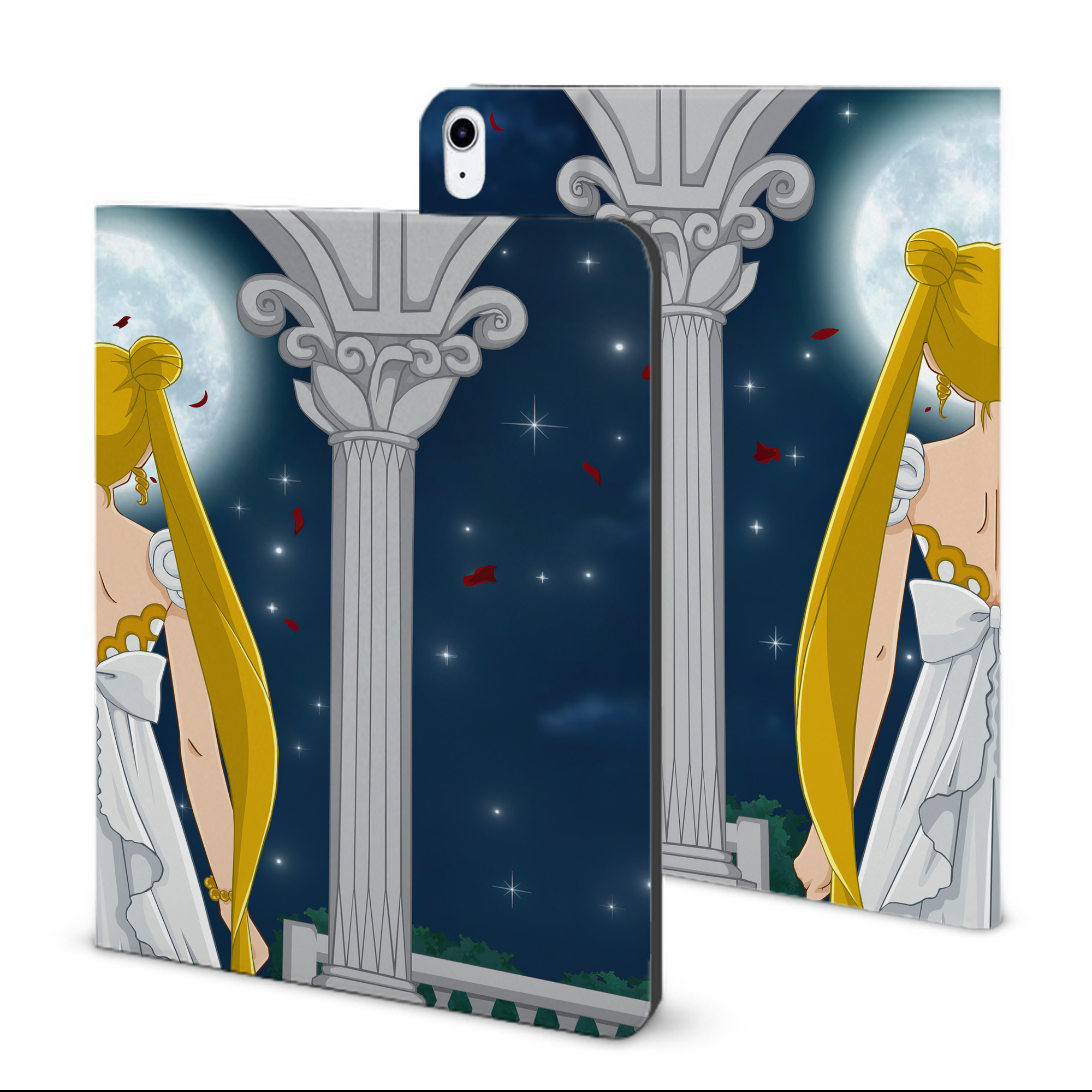 （画像用） 美少女戦士セーラームーン Sailor Moon IPad ケース ブック型 PUレザー TPU 耐衝撃 軽量 薄型 ペン収納なし 全面保護 IPad 各モデル対応